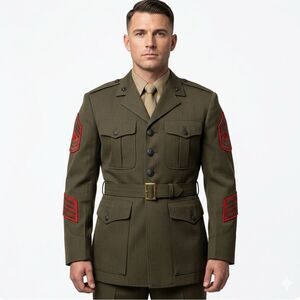 DSCP Authentic USMC Service Alpha Dress Coat Master Gunnery Sergeant E-9